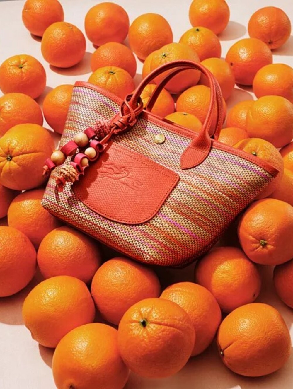 Longchamp Le Pliage Panier Rainbow Tote Bag